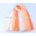 Newest Fashion Custom Design Gradient Color Cashmere Shawl With Fur